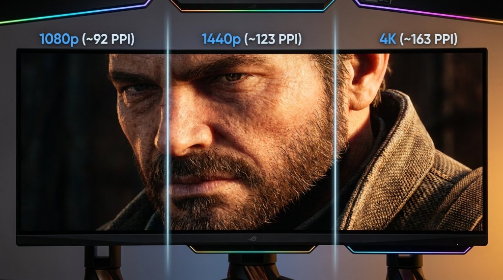 Pixel Density and Visual Clarity Demonstration