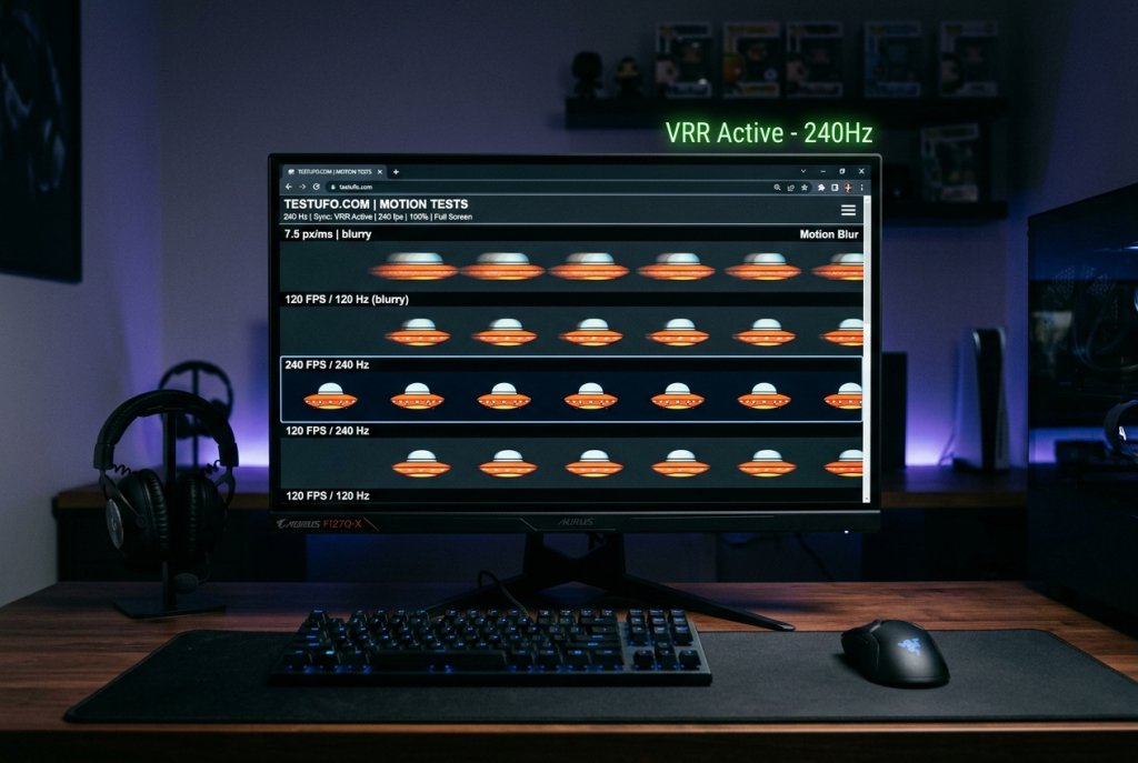 UFO VRR Test Screen in Action
