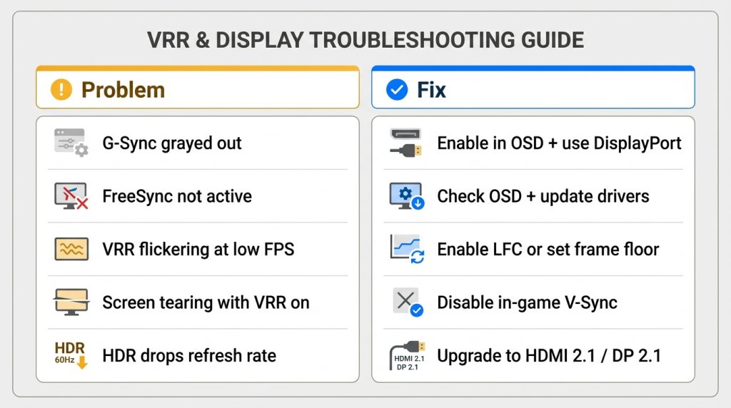 VRR Troubleshooting Quick Reference Card
