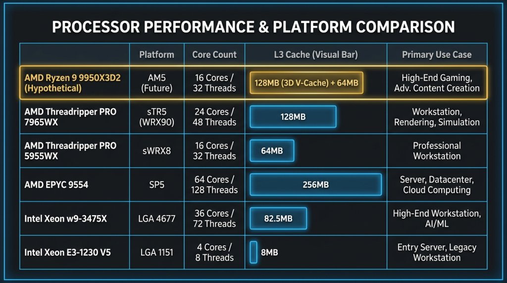 Processor Comparison Infographic
