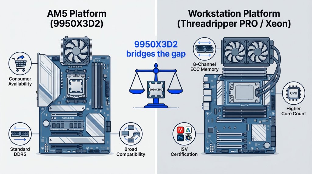 AM5 Platform Accessibility vs Workstation Platform Visual
