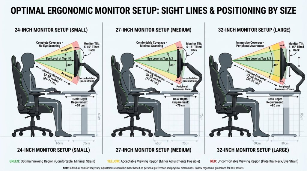 Ergonomic Viewing Distance and Angle Demonstration