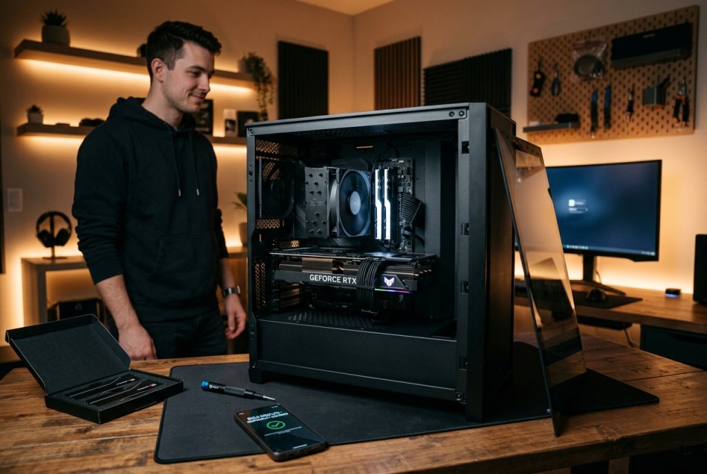 Completed gaming PC with DDR5 RAM