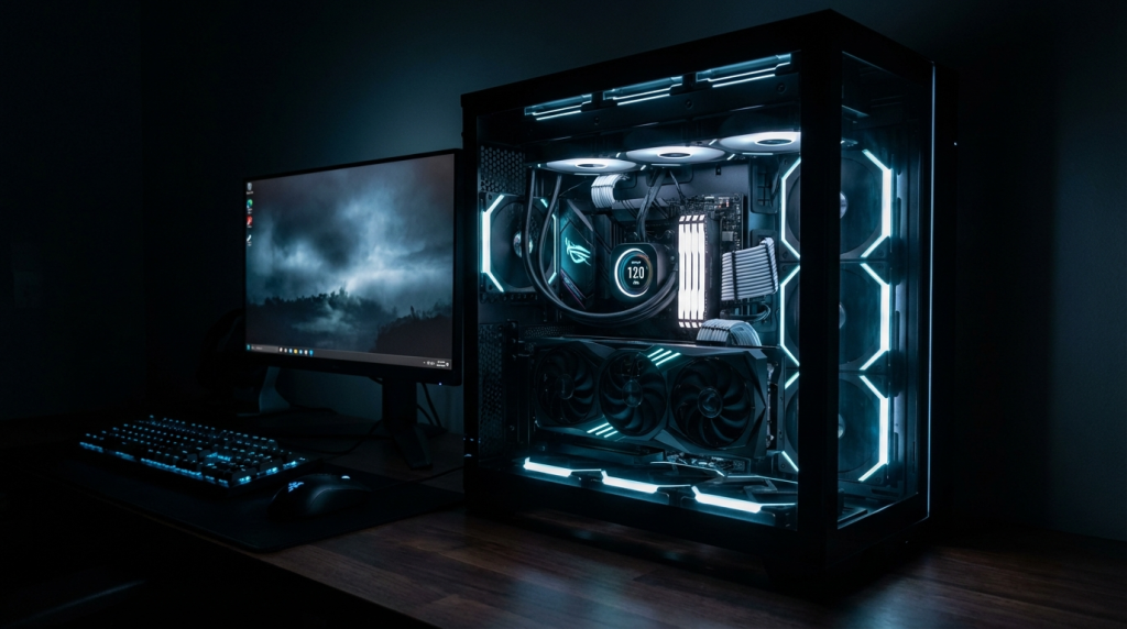 Completed gaming PC with DDR5 and RGB