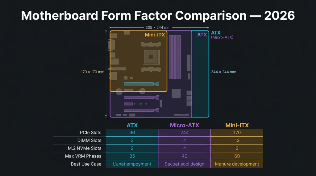 Form factor size comparison infographic