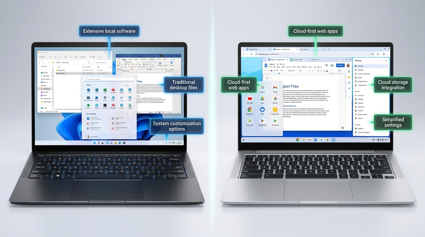 Chromebook vs Windows Laptop 2026: Understanding the Fundamental Differences