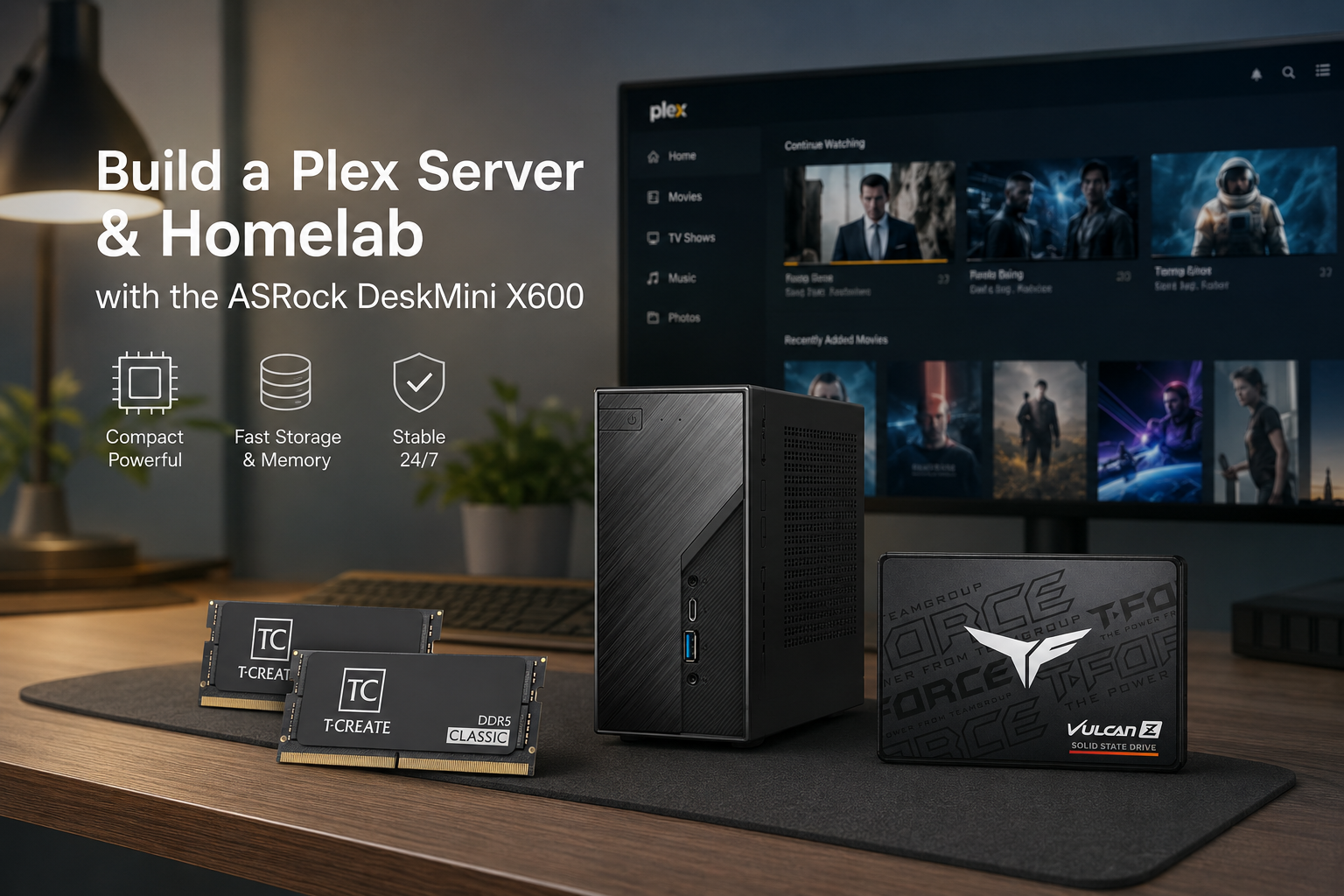 Build a Plex Server & Homelab with the ASRock DeskMini X600