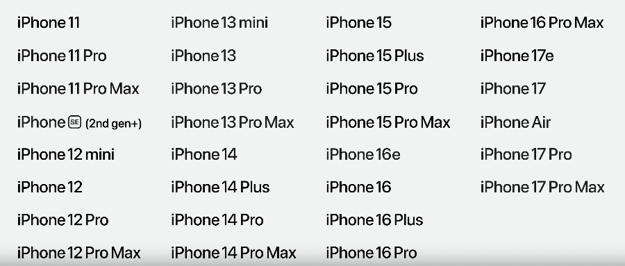 ios 27 - all models