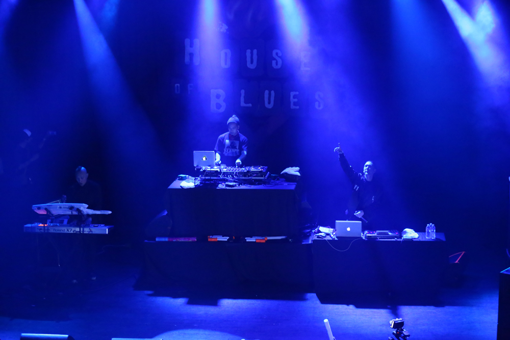 Far East Movement rocking the stage at the House of Blues