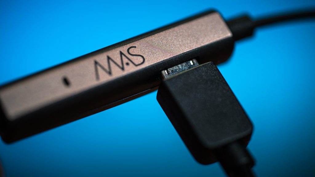The MAS DUO Bluetooth unit is capable of five hours of continuous use or 150 hours standby, and while this is neat to have in headphones I found it a bit cumbersome and an expensive add-on. 