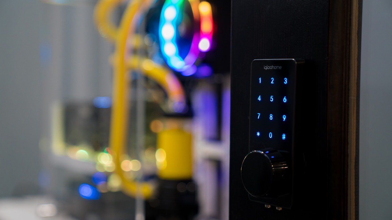 igloohome smart deadbolt keeping Newegg PCs safe