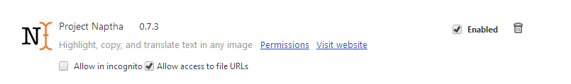 naptha_chrome_settings